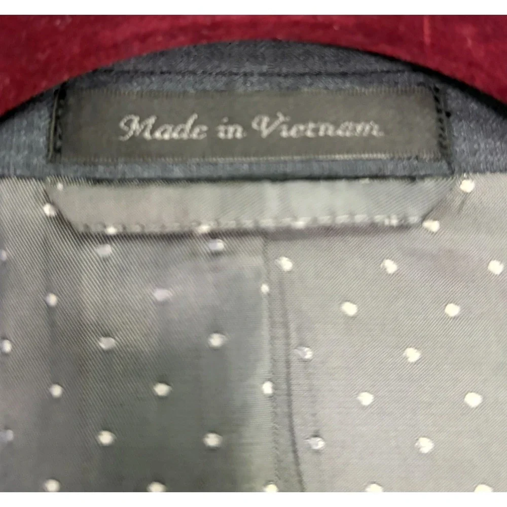 Collection By Michael Strahan Suit Jacket Men's 48R Charcoal Gray Wool Blend